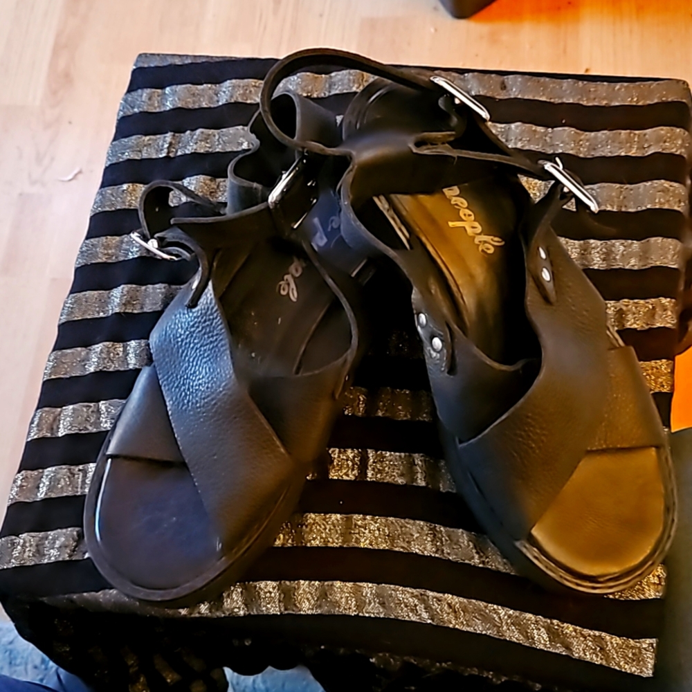 Free People Leto ankle wrap buckle sandal